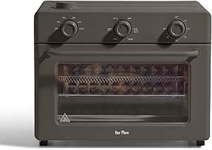 Our Place Large Wonder Oven | 6-In-1 Toxin-Free Air Fryer & Toaster with Steam Infusion | Family-Sized 32QT, 1700W Countertop Design | Includes Bake Tray, Fryer Basket, Large Racks | Char