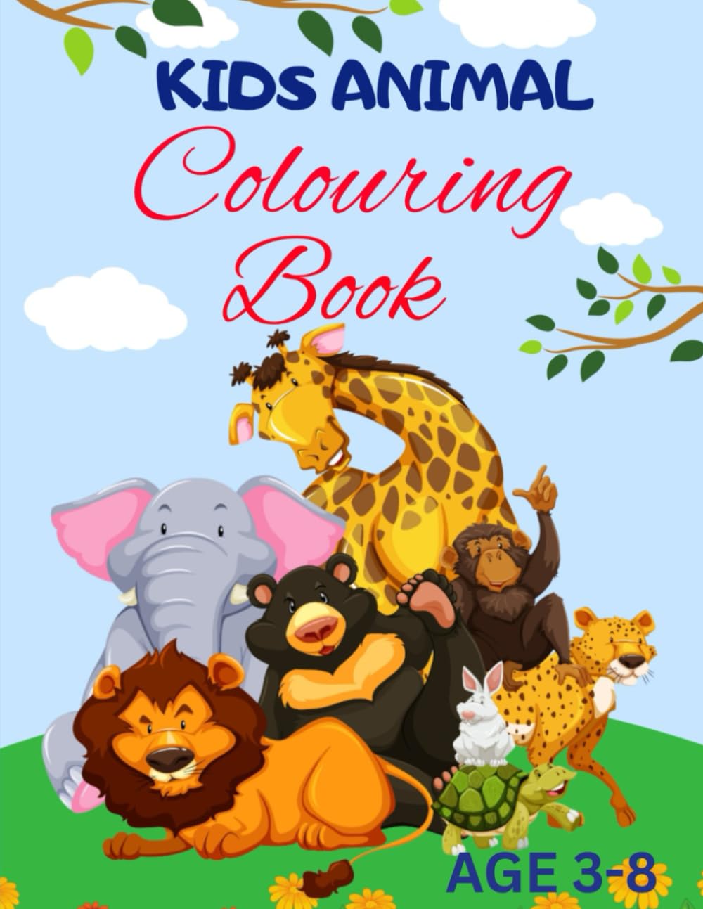 Kids Animal Coloring Book for Ages 3–8 | Easy and Fun Animal Coloring Pages for Boys and Girls