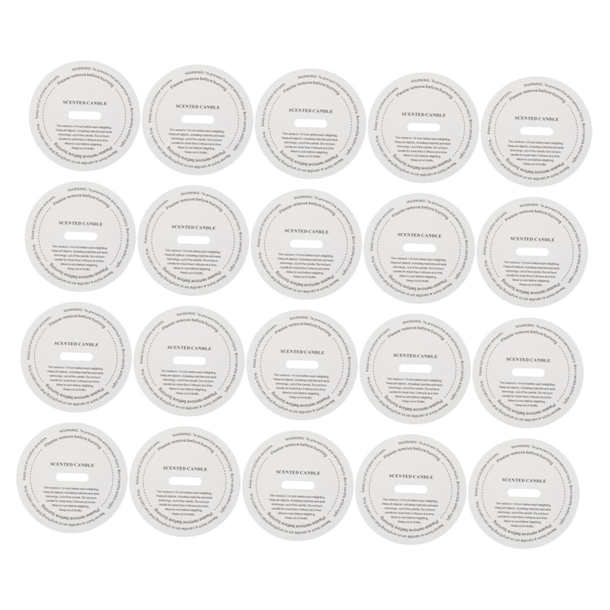 IWOWHERO Candle Sticker Tags 20pcs DIY Handmade Stickers for Scented Candles Decorative Label Maker for Candles