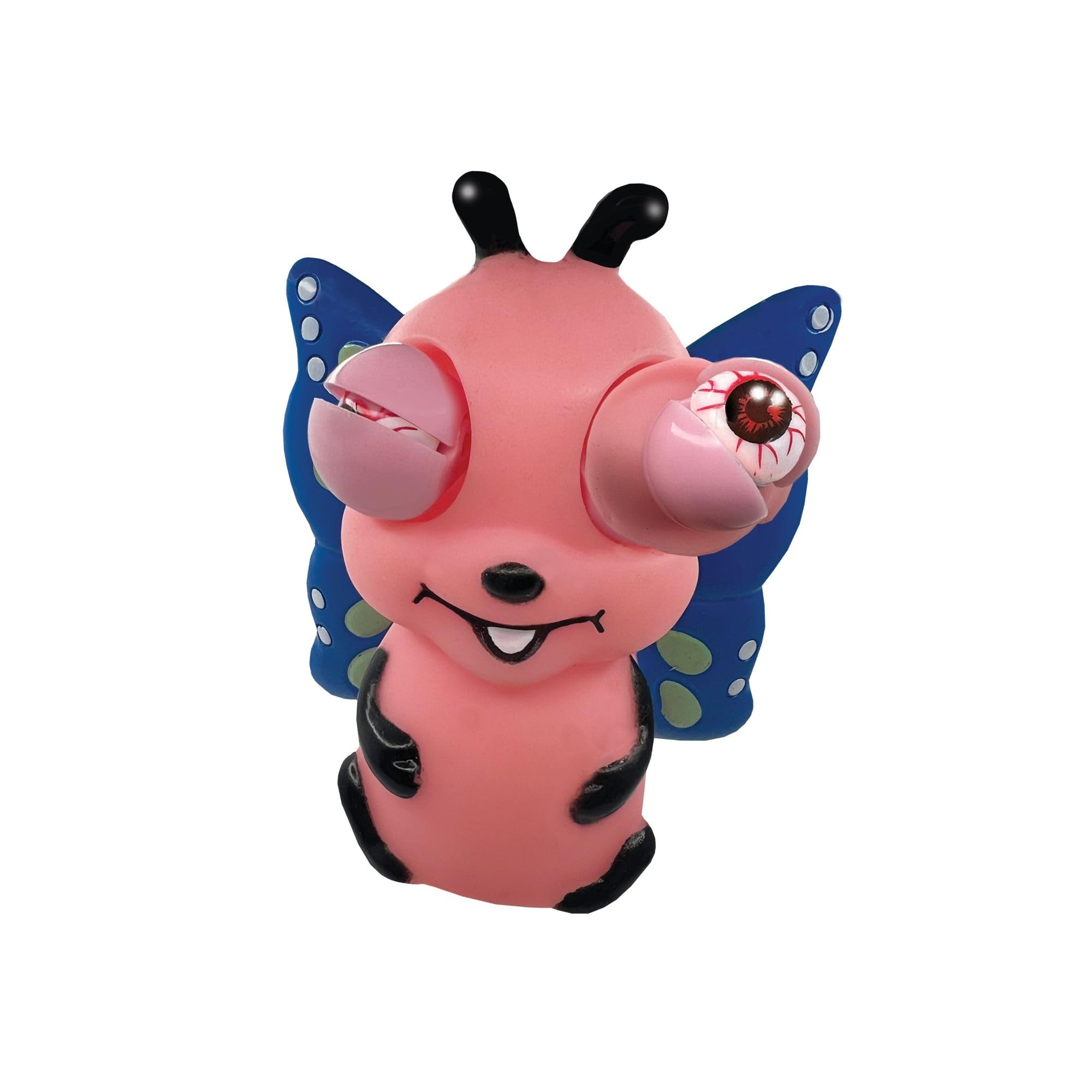 Wild Winkers - Butterfly from Deluxebase. Squeeze Toy Butterfly with Popping Eyes. Stress Fidget Toy for Adults and Kids. Squishy Toy Animal Figures for Kids Party Favors and Stress Toys.