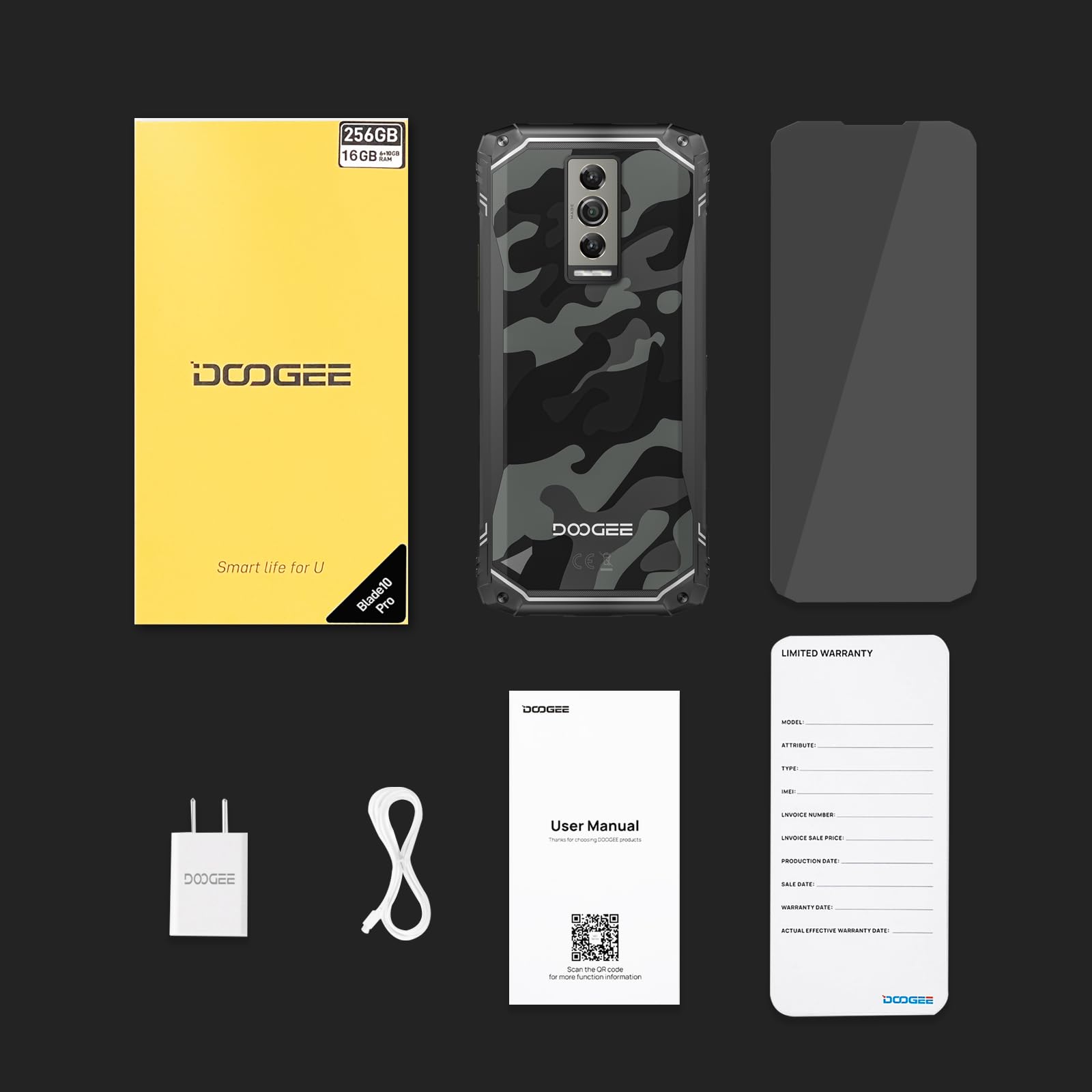Blade 10 Movil Irrompible Android 14, 9GB+128GB/2TB TF, 6,56" FHD+90Hz | Teléfono Móvil Resistente 4G, 5150mAh Smartphone Octa Core, Cámara 16MP+8MP, Widevine L1/IP68IP69K/Face ID/NFC Moviles