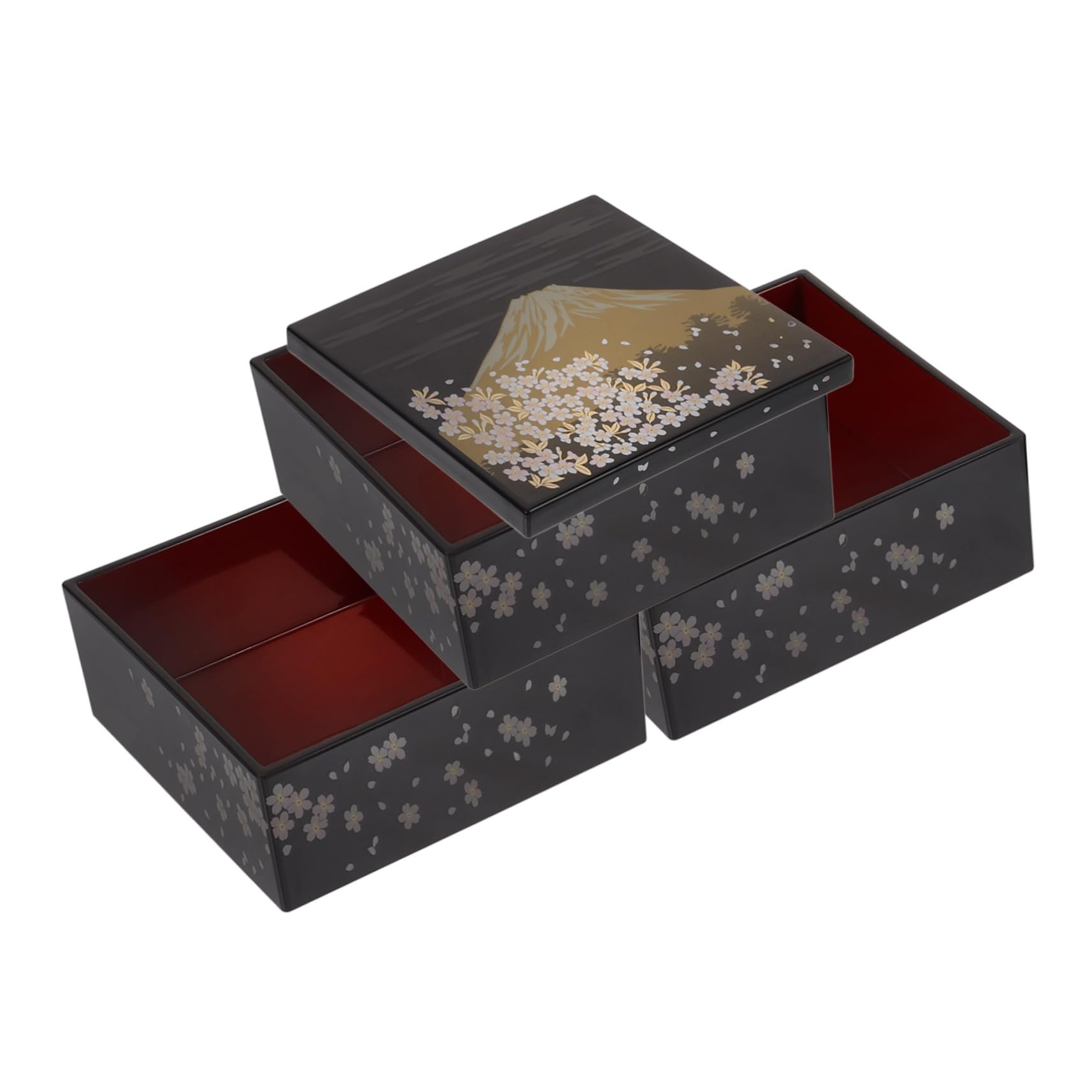 MAGICLULU Lot De 3 Boîtes À Déjeuner Traditionnelles Japonaises À 3 Couches Avec Couvercle