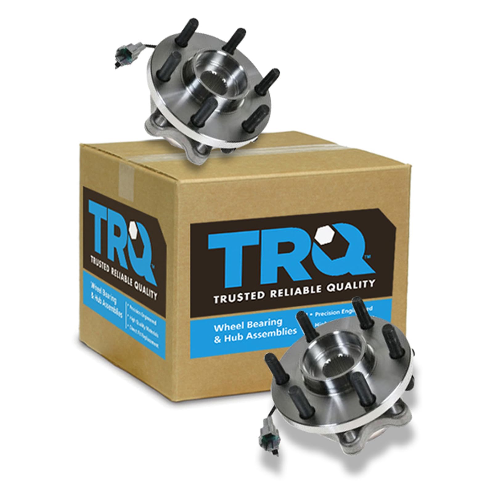 TRQ Front Wheel Bearing &amp; Hub Assembly Set