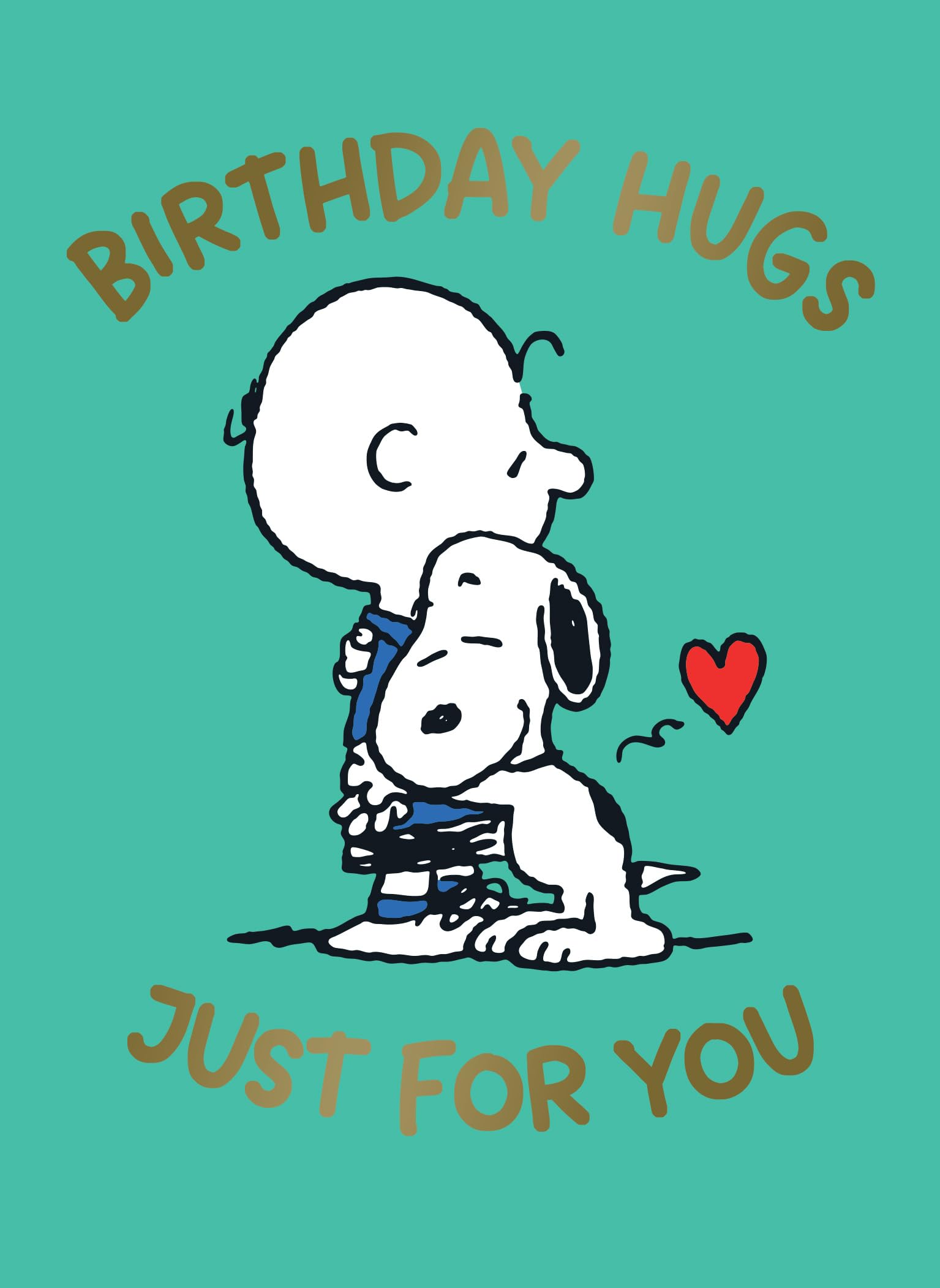 PEANUTS SNOOPY BIRTHDAY CARD 'BIRTHDAY HUGS'