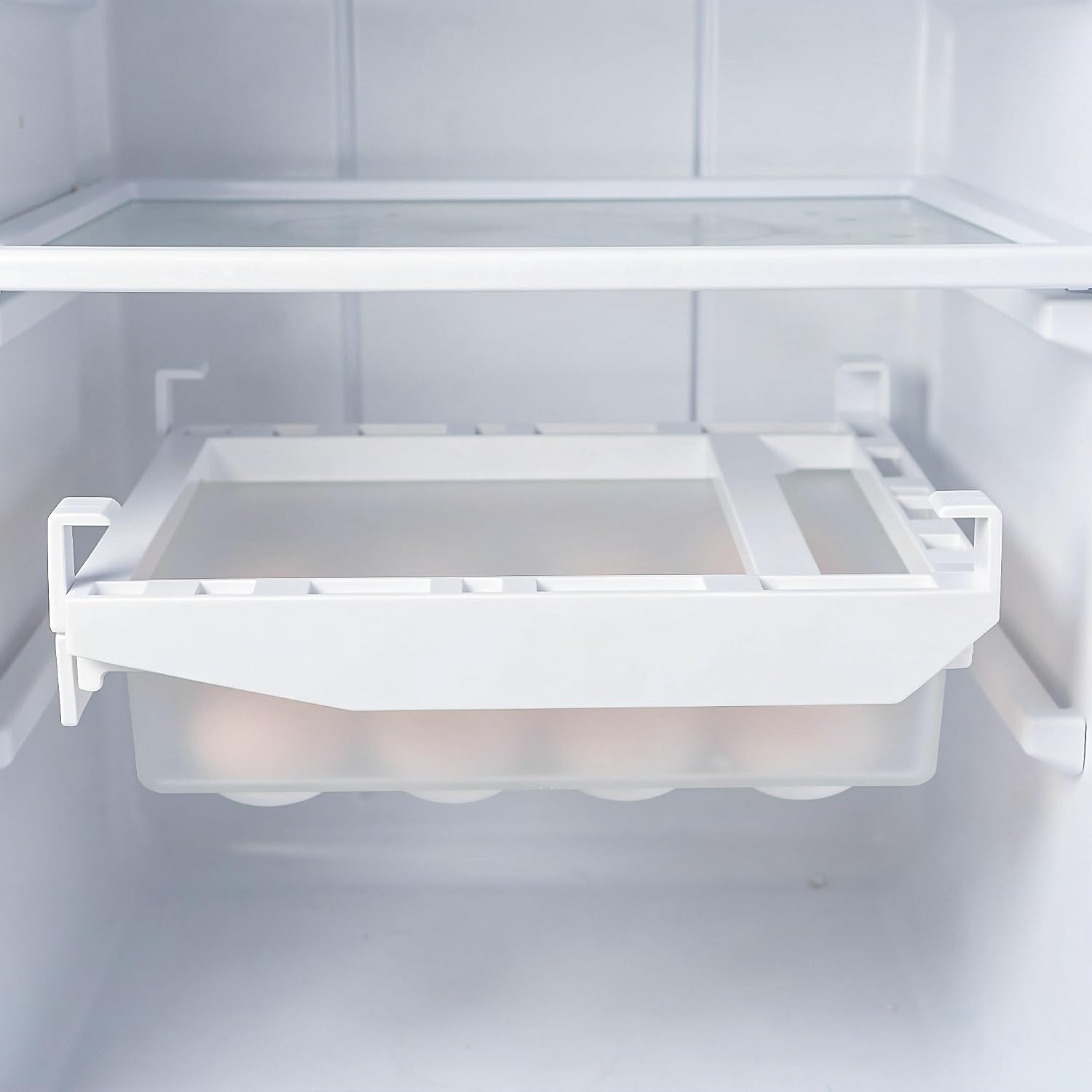 Ipetboom 2pcs Pull Out Egg Organizers, 12 Grid Clear Plastic Fridge Bins