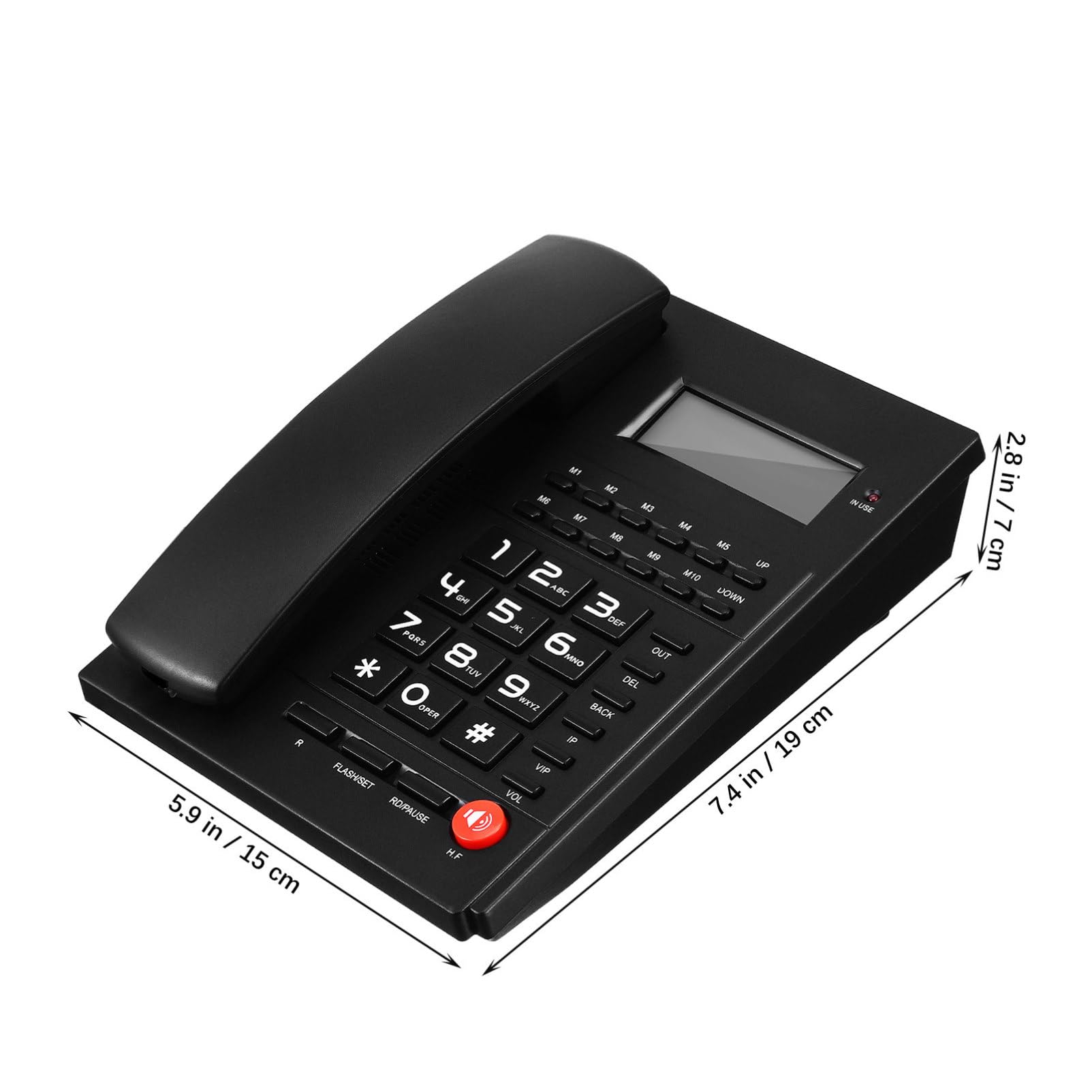 OSALADI Telefono Ufficio con Display Chiamante Design Professionale per Casa e Anziani Volume e Durabilità Telefono per Hotel e Ufficio