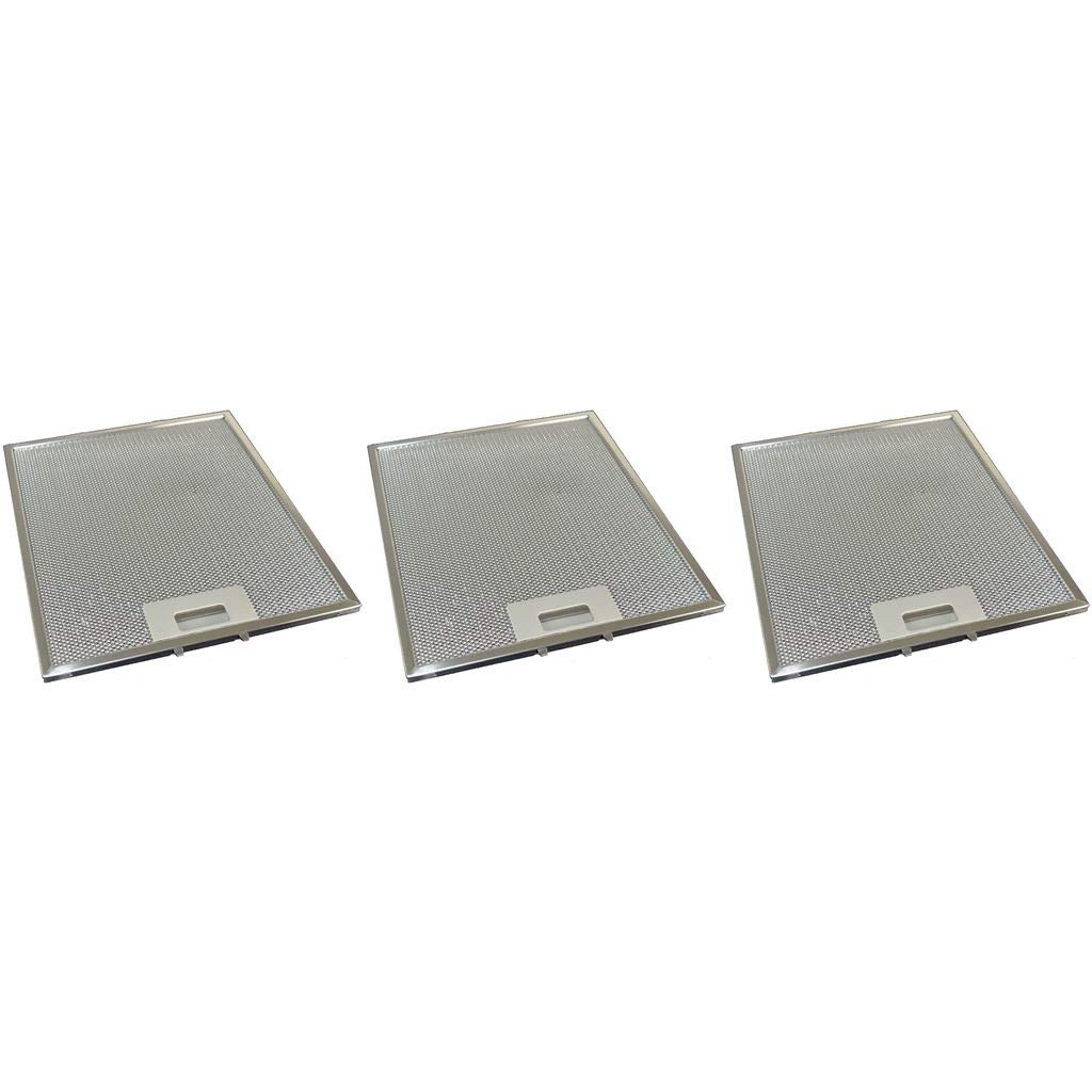 Ufixt Cooker Hood Metal Mesh Grease Filters 258Mm X 318Mm Pack Of 3 Compatible With Lamona Bosch Hotpoint