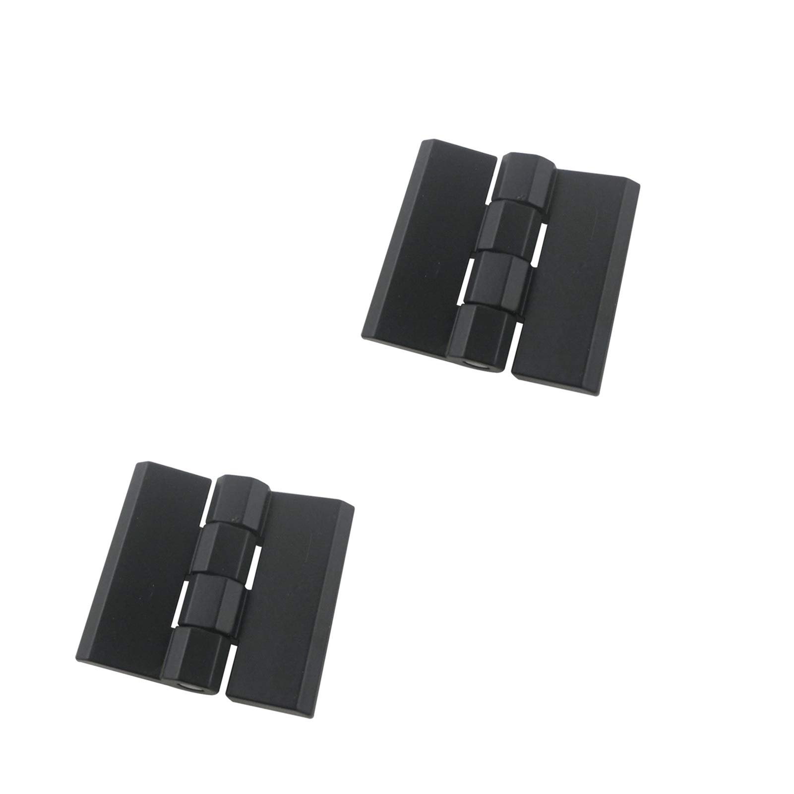 2pcs Zinc Alloy Furniture Hinge Black Door Hinges DIY, for Kitchen Cabinet 50x50mm Heavy Duty Corner Hinges