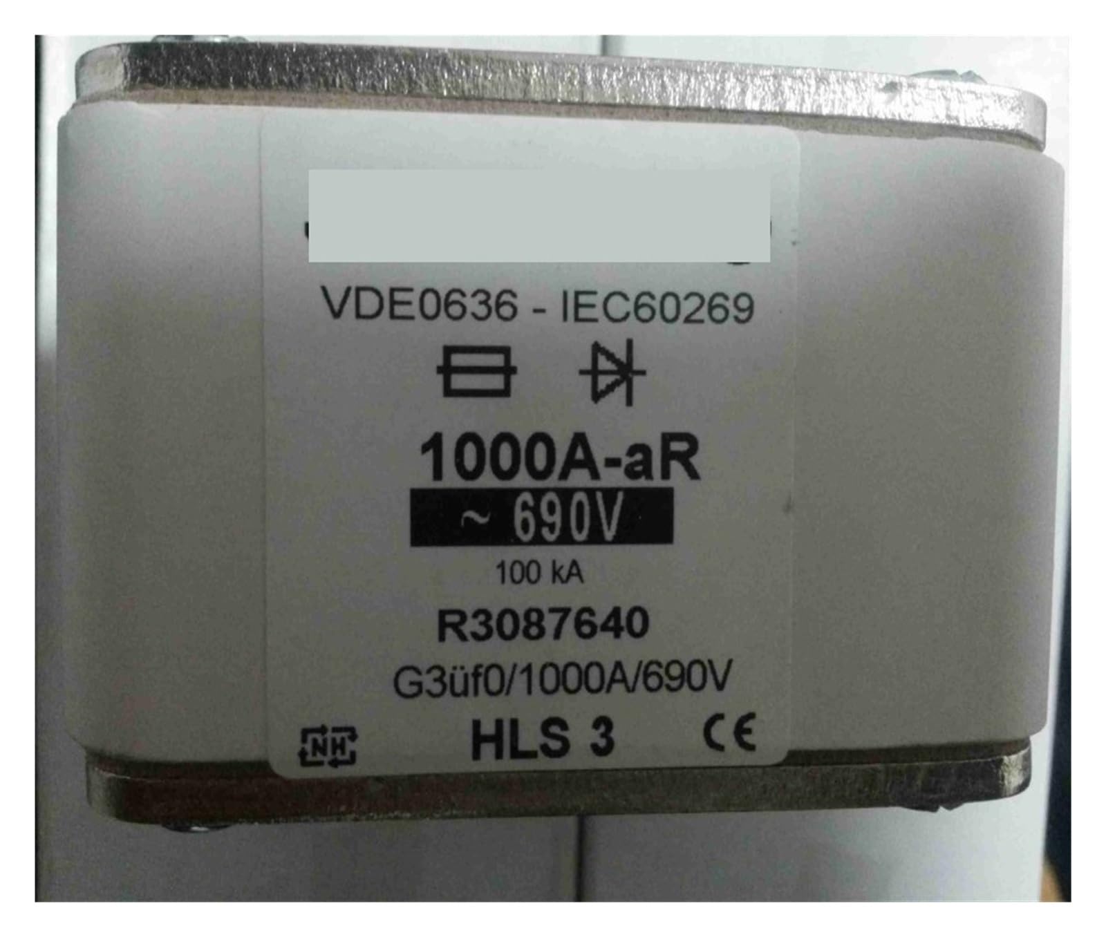 3 Sicherungen: R3087640 1000A 690V G3uf01 HLS3 R3087641 G3muf01 / R3087940 G3uf01 R3087941 G3muf01 1250A 690V AR (Farbe: : R308 7940, 1250 A, 690 V)