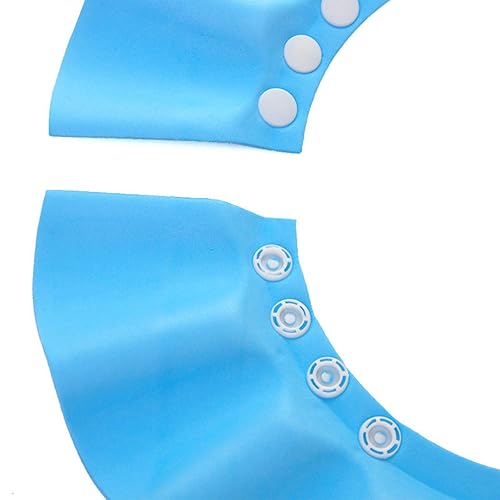 Miniatura 7 de Gorro azul para baby shower, gorro de champú de baño, gorra de visera ajustable, protege tus ojos y cara del agua, adecuado para bebés, niños y