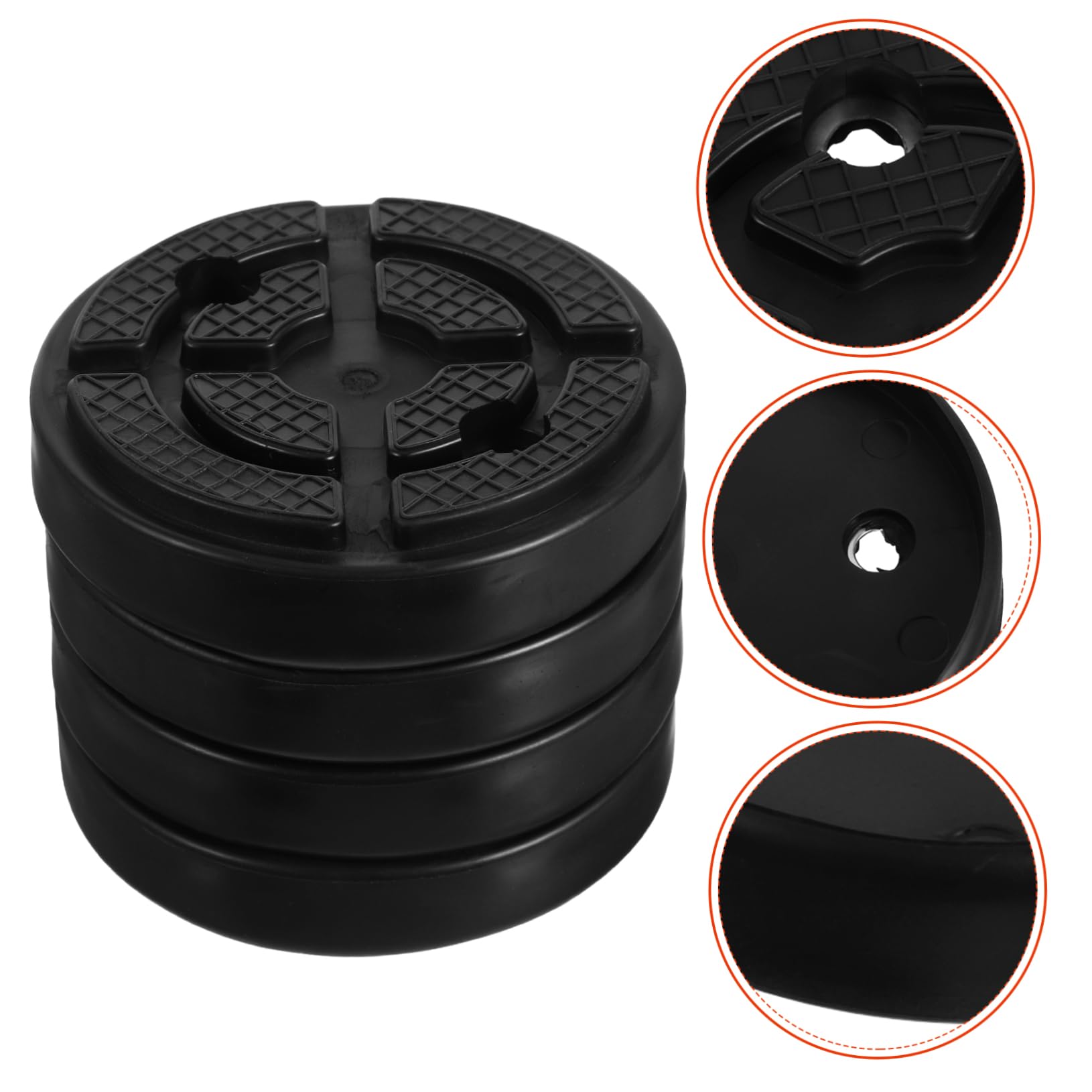Blocco di Supporto in Gomma per Ascensore Auto, Set da 4 Pezzi, Dimensioni 4,72" X 1,18", Adatto per Sollevatori a Due Colonne, Uso in Garage e Officina