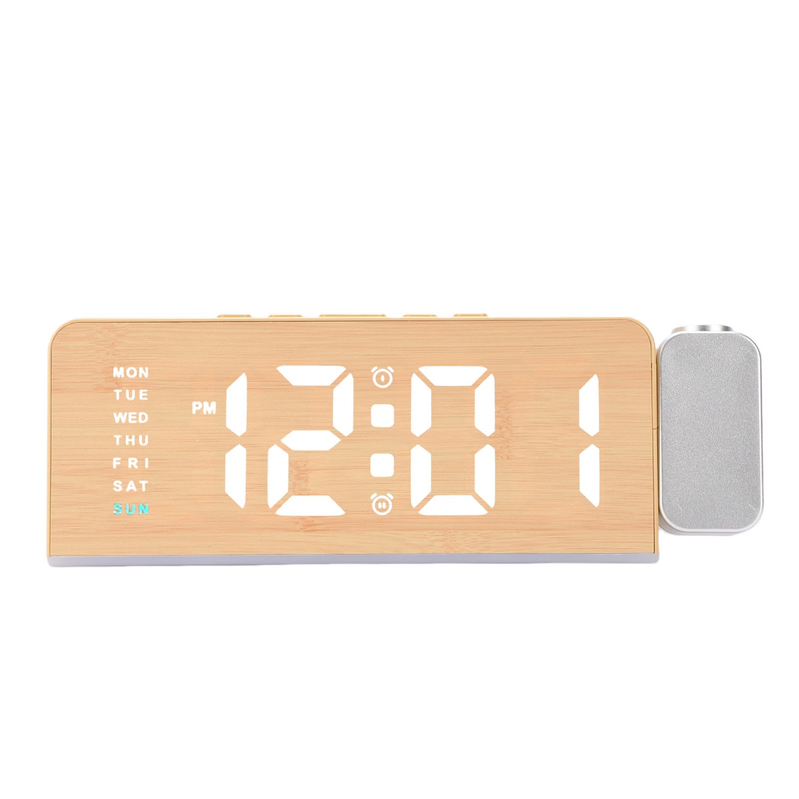 Reloj digital con proyector giratorio 180 y regulador de brillo para un descanso óptimo