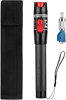 Visual Fault Locator 50mW 50KM Fiber Optic Cable Tester Meter - VFL Fiber Optic Light Source with FC Male to LC Female Adapter - Fiber Optic Tools Tester Kit for LC/FC/SC/ST, Network Cable Test