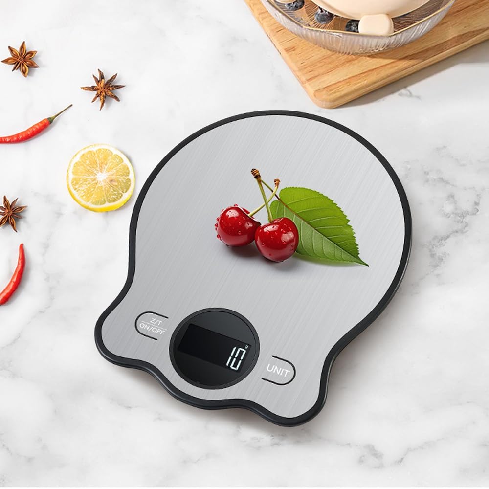 Báscula Digital de Cocina con Pantalla LCD, Báscula Digital de Cocina y Alimentos, Báscula for Onzas y Gramos de Alimentos, Ingredientes Secos y Líquidos(3kg/1g)