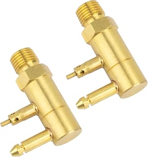 Brass Boat Tank Fitting, 1/4 Inch NPT Male Thread Fuel Connector Compatible with Evinrude/Johnson/Yamaha/Mercury/Mariner/OMC Outboard Quick-Connect Gas Tank Fittings