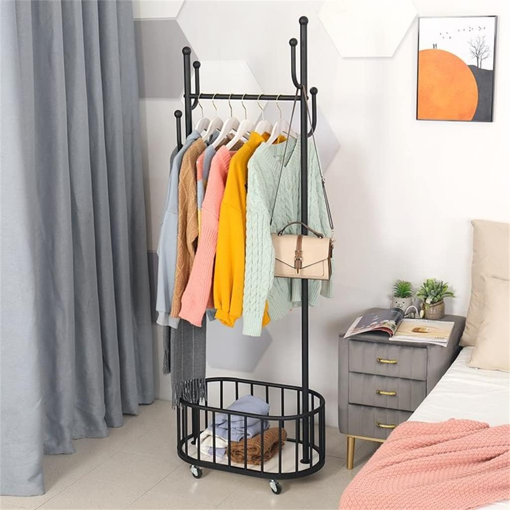 Removable Coat Rack Home Hanger Nordic Floor Rack with Storage Coat Rack(Gray)