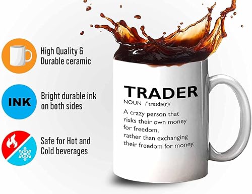 Miniatura 4 de Bubble Hugs Taza de café del mercado de valores – Definición del comerciante Crazy Person – Day Trader Brokers Asesor financiero Inversor Ahorro de