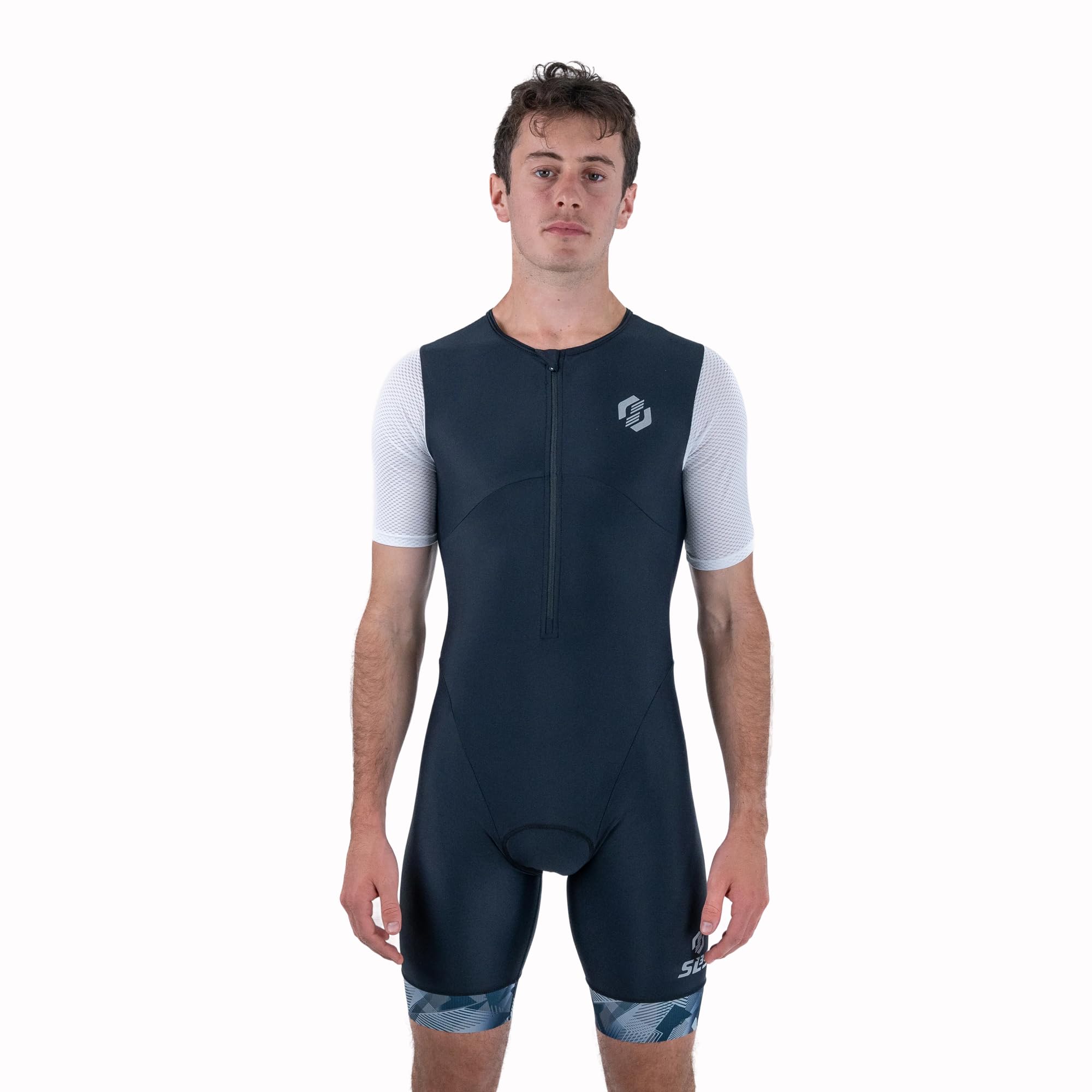 SLS3 Triathlon Anzug Herren - Trisuit Einteiler – Triathlonanzug - Triathlon Einteiler - Aerodynamischer Kurzarm Trisuit