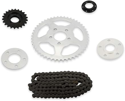 DaSen Chain Drive Transmission Sprocket Conversion Kit Belt to Chain Compatible with Harley Sportster 72 48 Iron Roadster 883 1200 XL 2004-2023