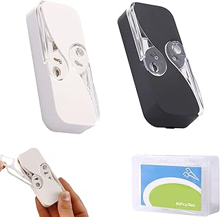 Portable Floss Dispenser, Floss Pick Dispenser Portable With 12 Pcs Dental Floss, Premium Refillable Floss Portable Floss Holder, Plus A Free Box Of 50pc Dental Floss (White + Black)