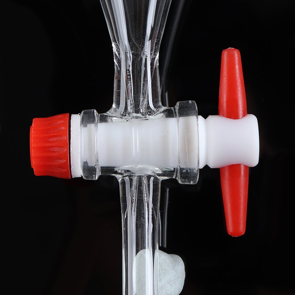 ChaRLes 500ml 24/40 pyriformes Borosilikatglas-Separator-Trichter Birnenform PTFE-Absperrhahn-Labor