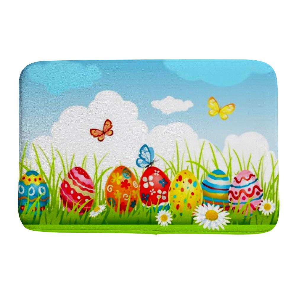 Tapis de bain bleu œuf ciel Chenhongg en polaire de corail