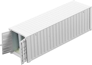 FUNNETOYU Modelo De Contenedor Juguete Modelo Contenedor Modelo De Juguete De Camión Accesorios para Carros De Juguete para Camiones Modelo De Carro De Camión De Construcción Blanco Aleación