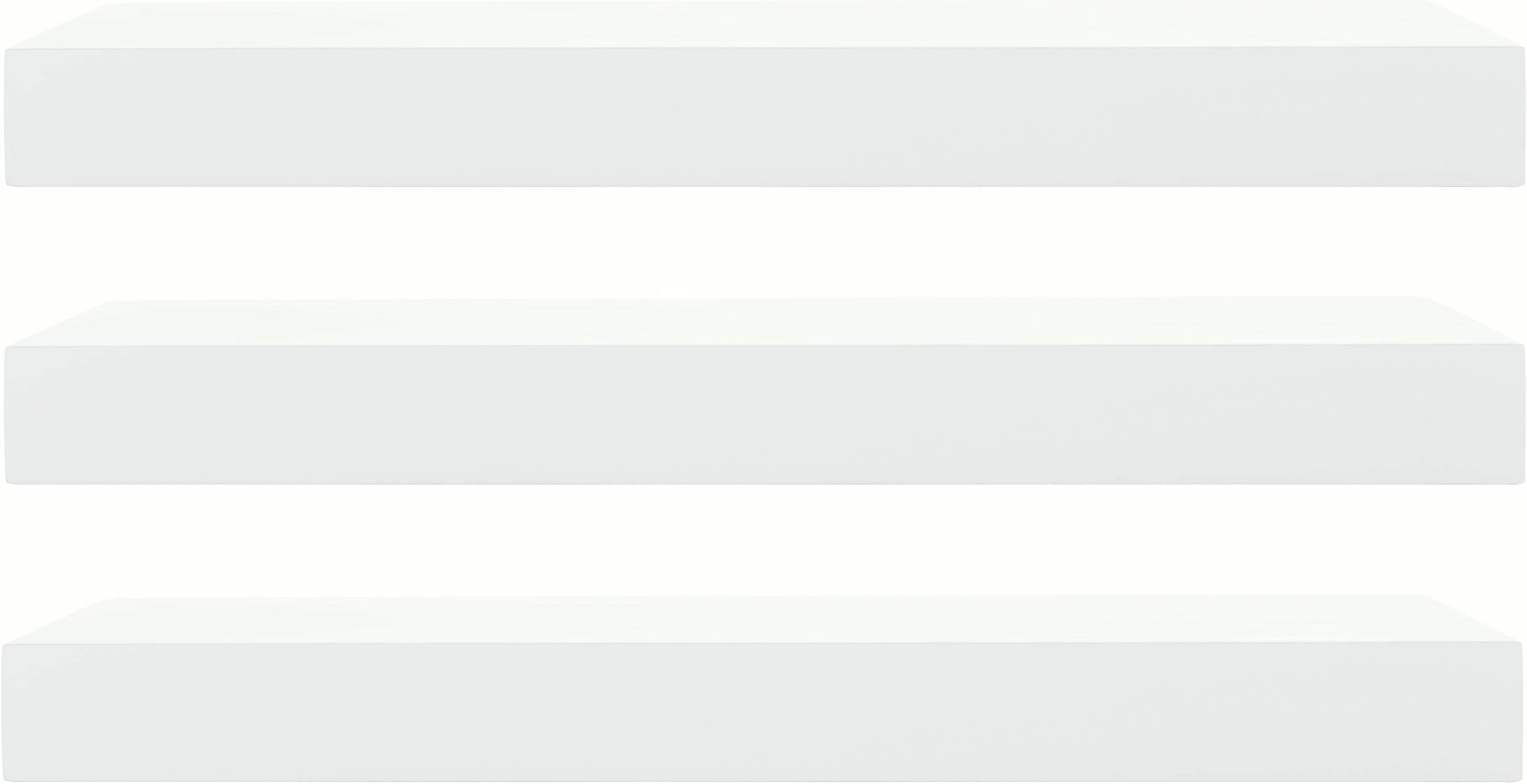 Kiera Grace Maine Wall Shelf, 16-Inch, Pack of 3, White