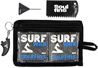 Kit Surf Parafinas 80g Fórmula Especial Surf - Kit Com Parafina + Raspador + Chavinha de Quilha + Chaveiro + Estojo (Azul - Água Fria)