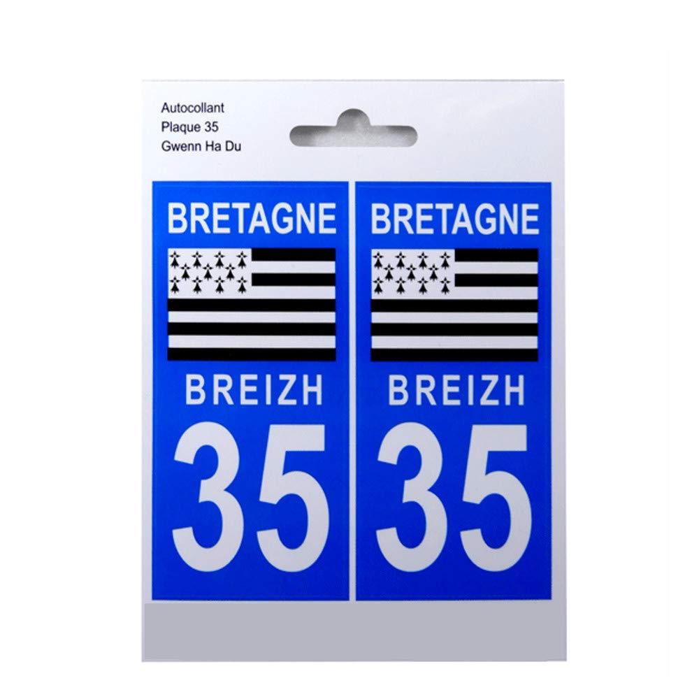 Aufkleber Für Nummernschild Motorrad DPT 41 Loir Et Cher - 6x3 Cm, Paarweise, Stylisches Accessoire