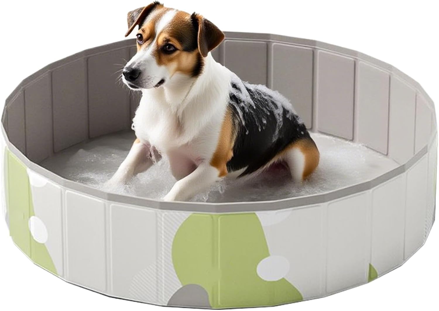 Portable Kids Pool, Compact Puppy Tub, 39.37 Inch Foldable Swimming Container with Quick Setup Bath Supplies, Outdoor Fun Gear with Easy Storage, Playtime Accessories for Family Activities & Travelers