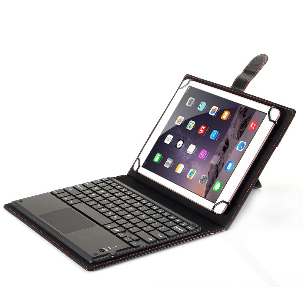 kuaijiexiaopu Funda Universal con Teclado y Soporte abatible Compatible con Todas Las Series de tabletas de 9 a 10 Pulgadas