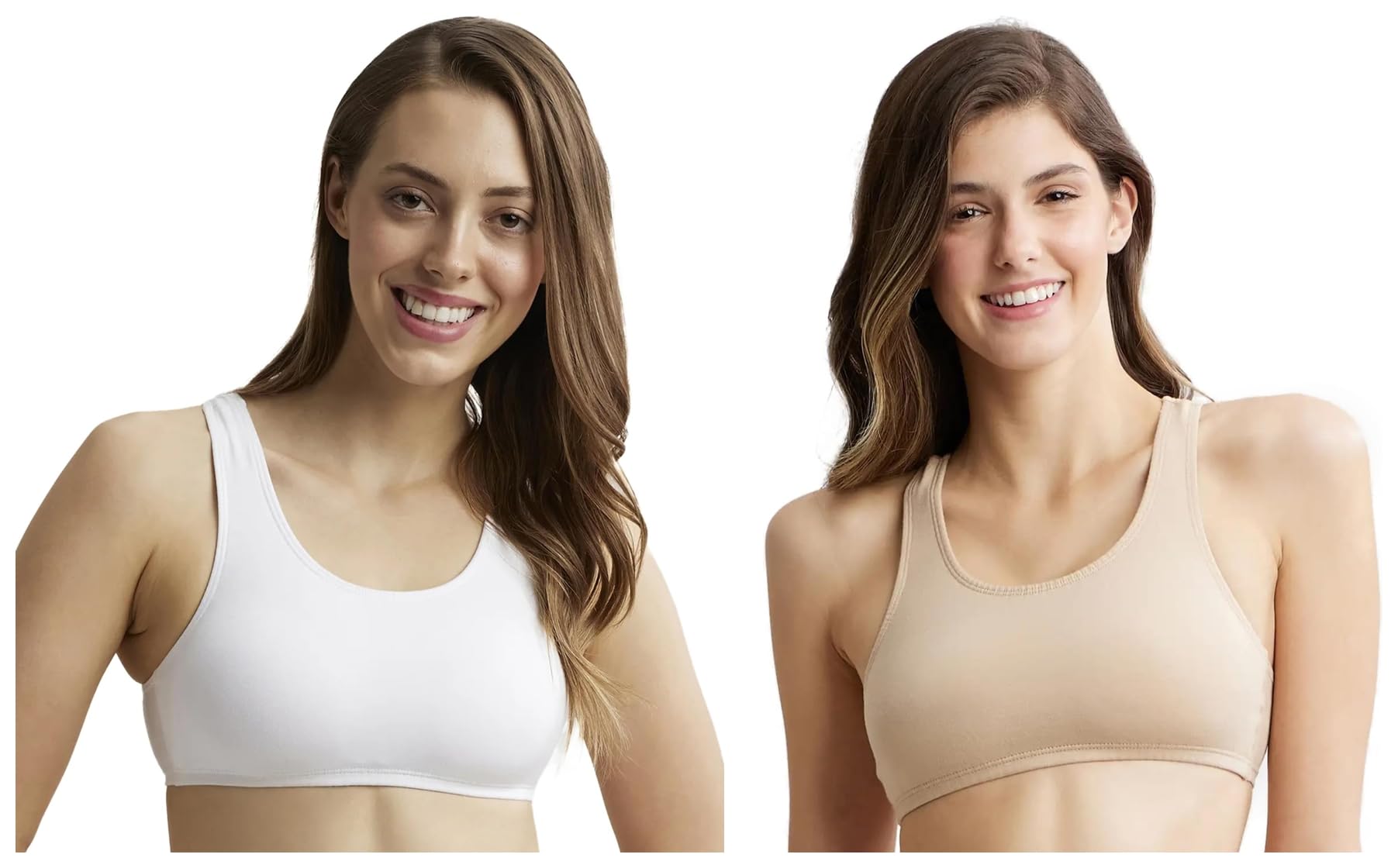 jockey 1582 Women's Super Combed Cotton Elastane Stretch Slip On Crop Top Bra with Stay Fresh Treatment (Pack of 2)-picture-12