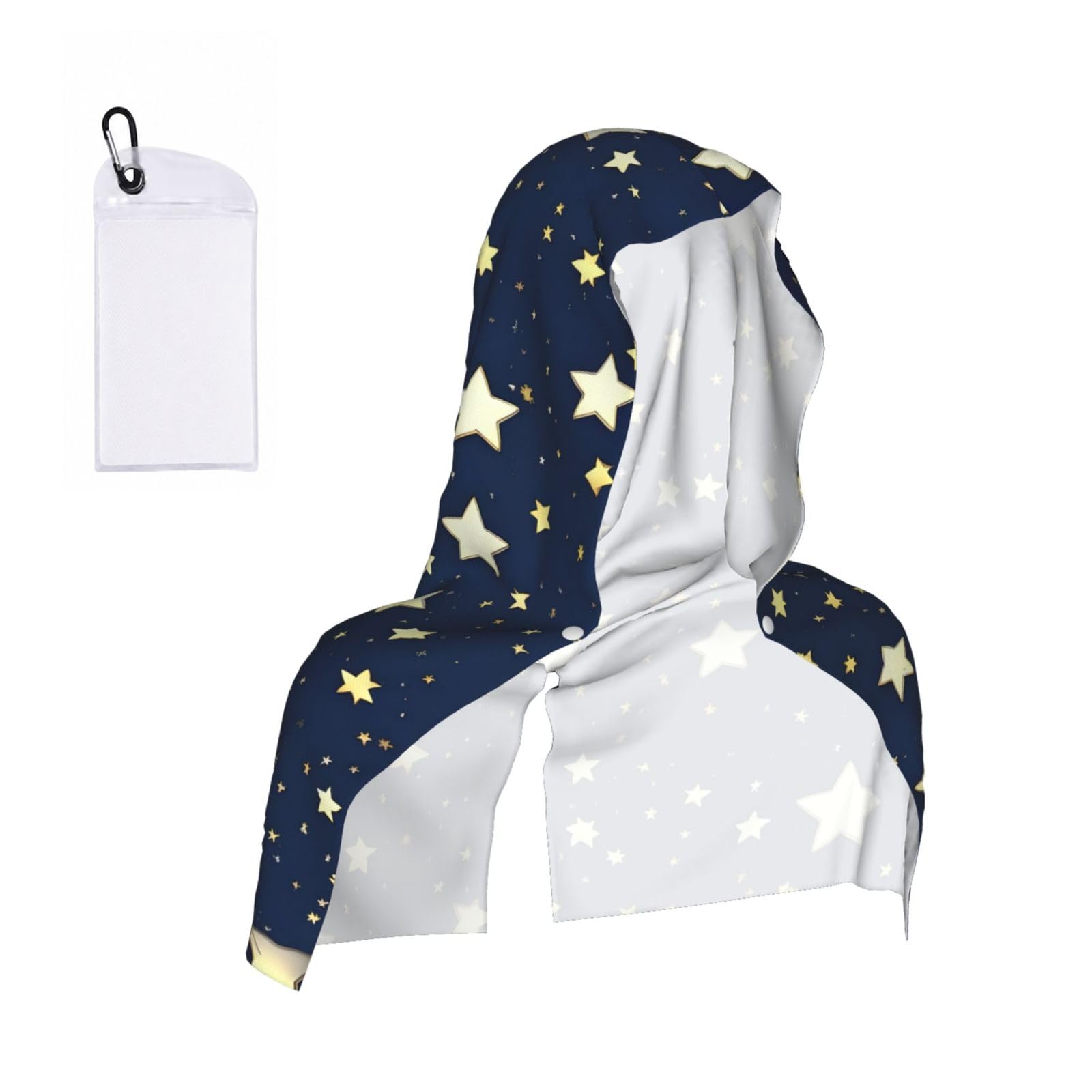 ZYJHYY Navy Blue Sky And Star Print Unisex Swimming Towel Practical Camping Towel Skin-Friendly Cooling Towel For Workout Training