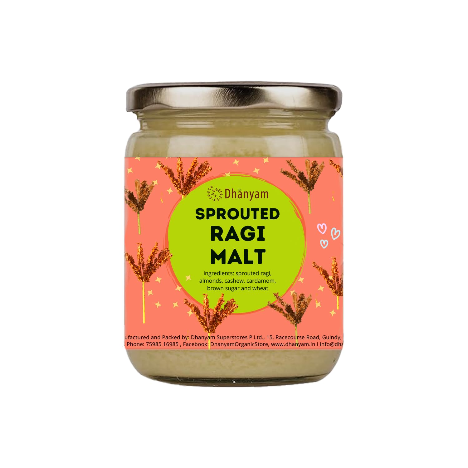 Dhanyam Sprouted Ragi Malt - Nutritious Drink with Almonds, Cashews & Cardamom | Rich in Calcium & Iron | Gluten-Free (B0CYH5XFFQ) Amazon Price History, Amazon Price Tracker
