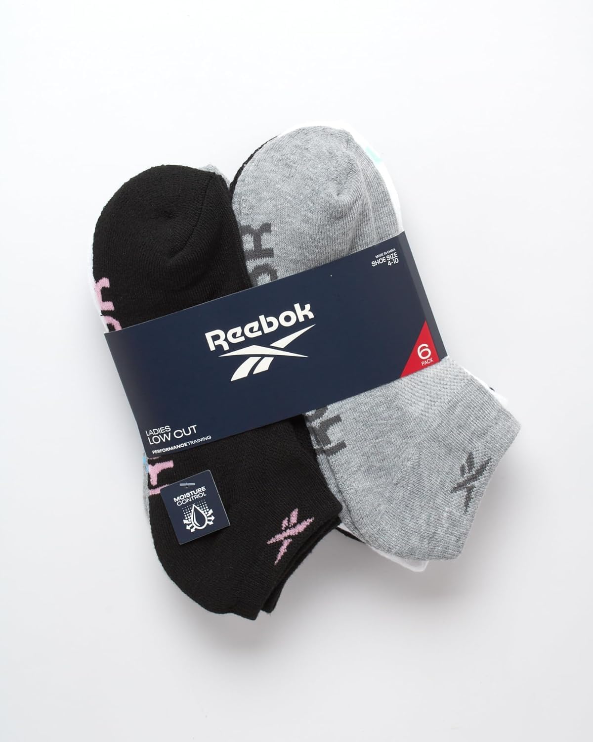 Reebok Womens Low Cut Socks - 6 Pack Performance Cushion Comfort No Show Socks - Breathable Athletic Sock for Women (4-10) - Image 2