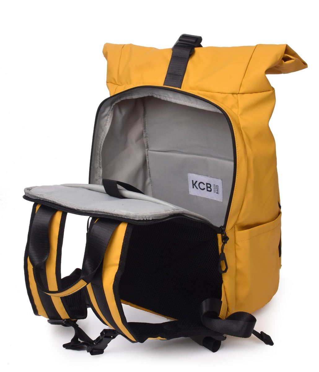 KCB Mochila Antirrobo Grande de Hombre Skid | Diseño Espacioso y Práctico | Bolsillos Multiusos | Compartimento para Portátil y Tablet | Asas Ajustables | 100% Vegano