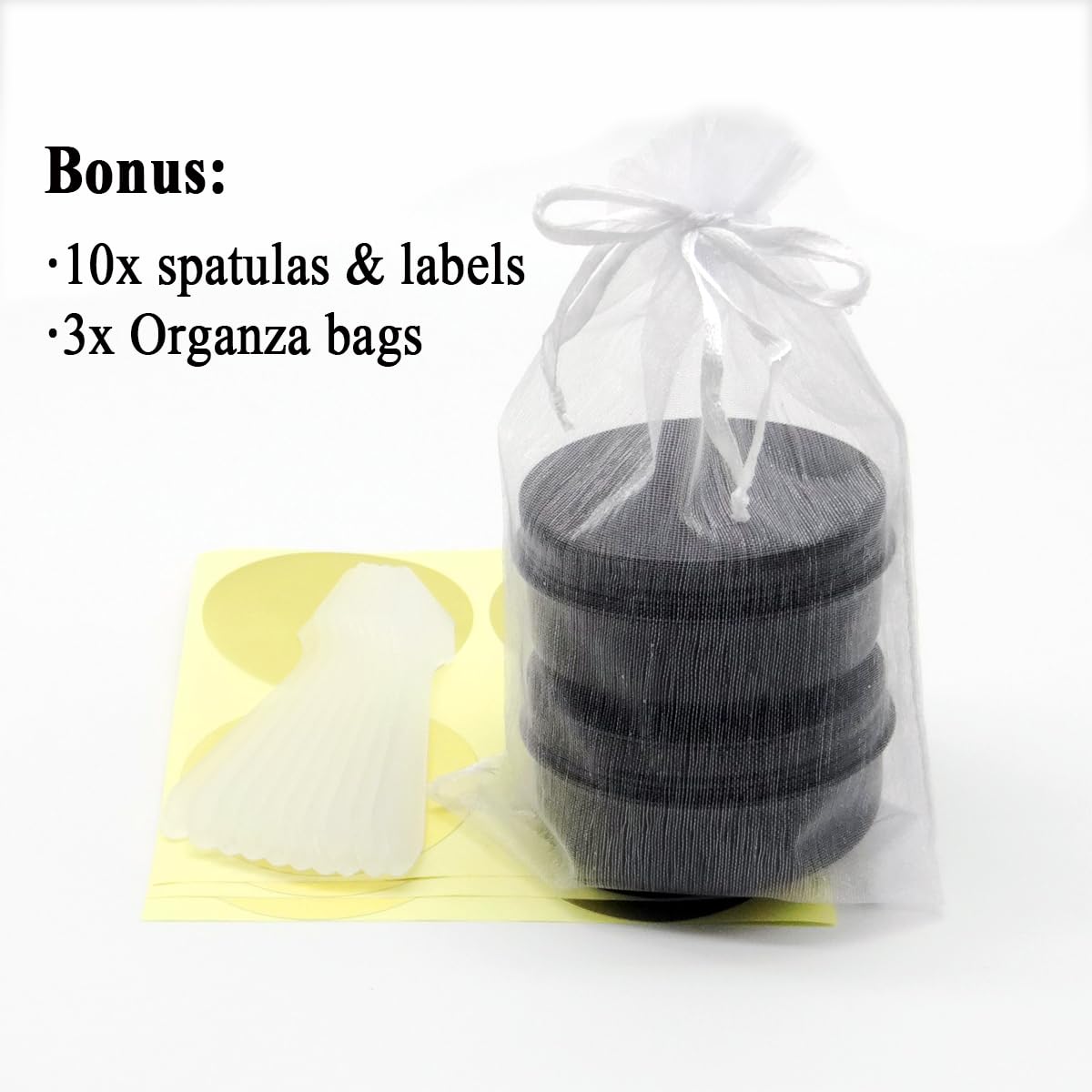 Confezione da 10 vasetti da 50 ml in latta di alluminio, contenitori da 50 g neri a prova di perdite, vasetti cosmetici da 50 g con coperchi a vite piccoli per cosmetici, balsami, balsami per