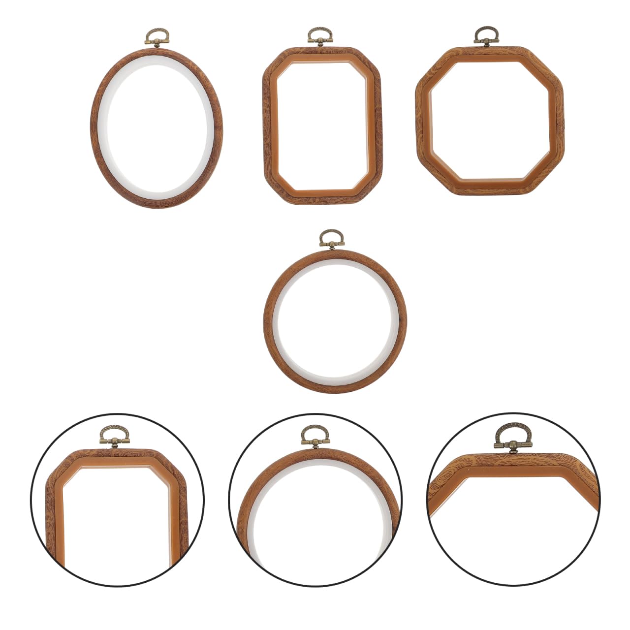 Lurrose Marcos De Punto De Cruz De Plástico 5.90X4.72X0.78 Pulgadas Aros De Bordado Herramientas Auxiliares Para Manualidades Y Suministros De Bordado Diy