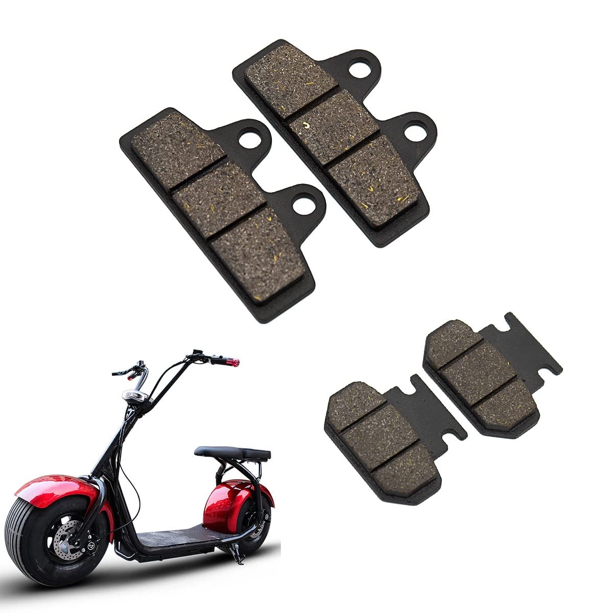 Pièces Détachées pour Scooter Chinois Halei Plaquette Frein Avant Et Arrière Étrier Frein Plaquette Frein Vélo Électrique Scooter Électrique Pads Frein (Size : 1 UK)