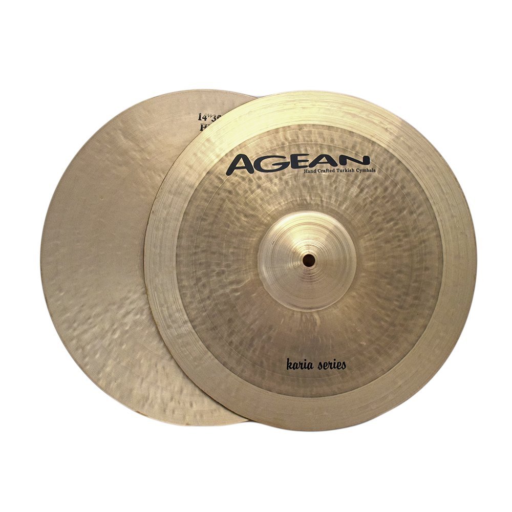 Agean Cymbals Karia Series Karia Hi-Hat Cymbals Top&Bottom KRA-HH 