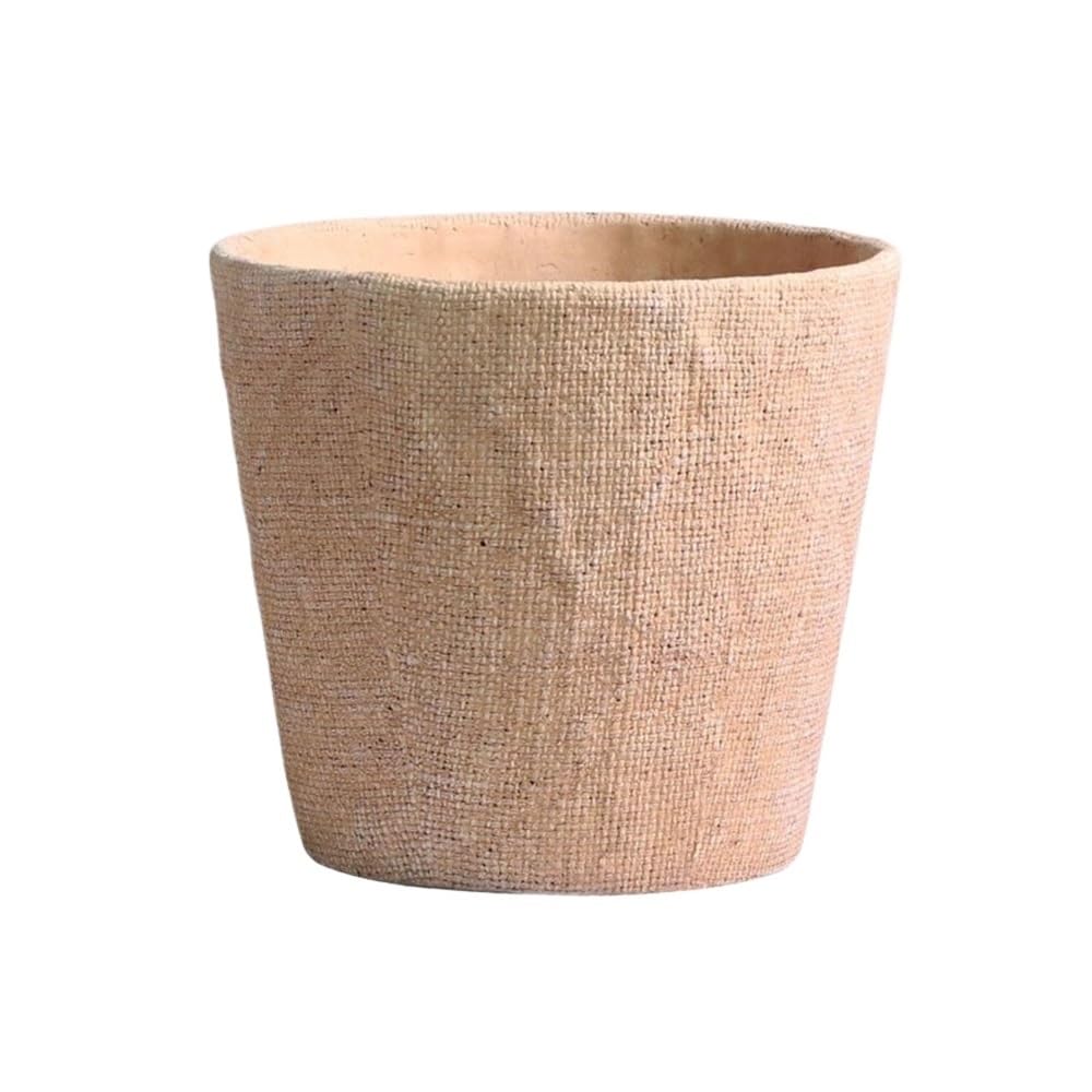 LIBANGRONG-888 Plant Pots Barrel Shaped Burlap Texture Large Calibre Plant Pot, Floor Standing Cement Flower, for Decorate Bedroom Windowsill Garden Flower Planter Pot