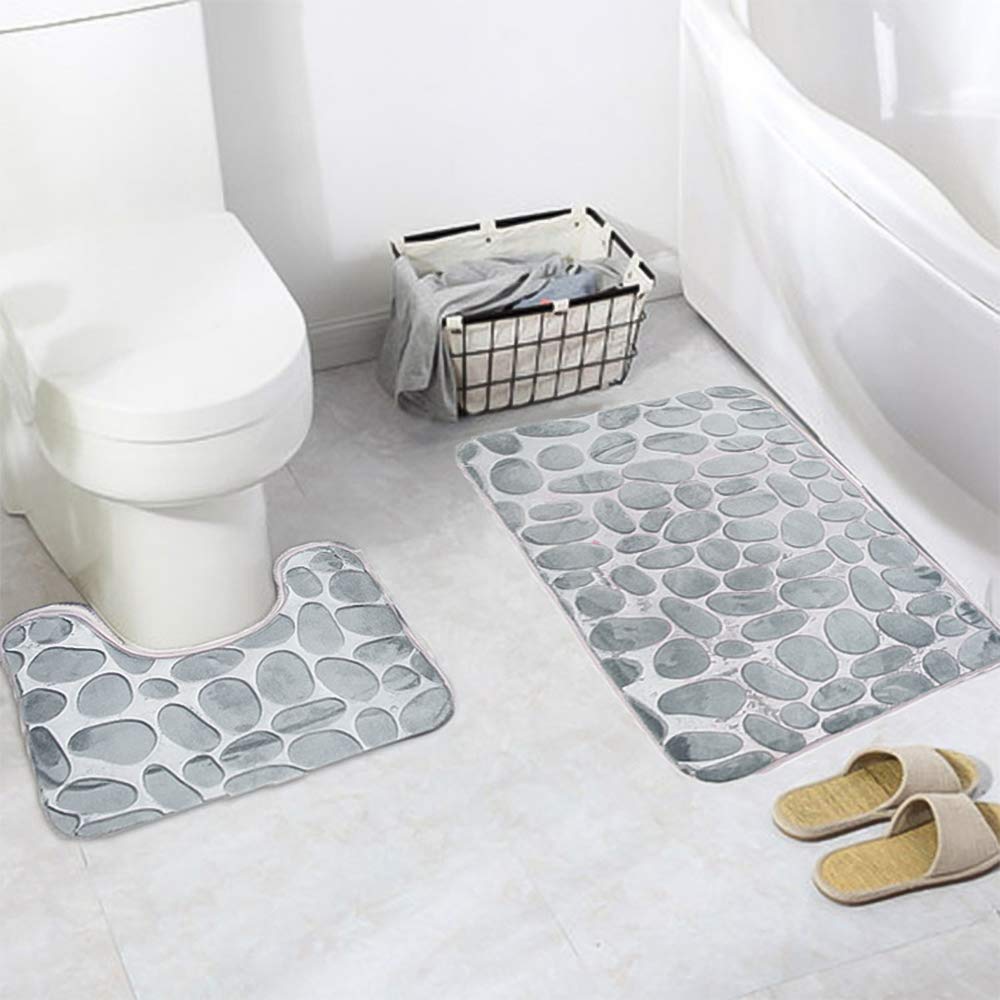Amazon | YLXTトイレマット2点セット50cm×80cm バスマット 足元マット 