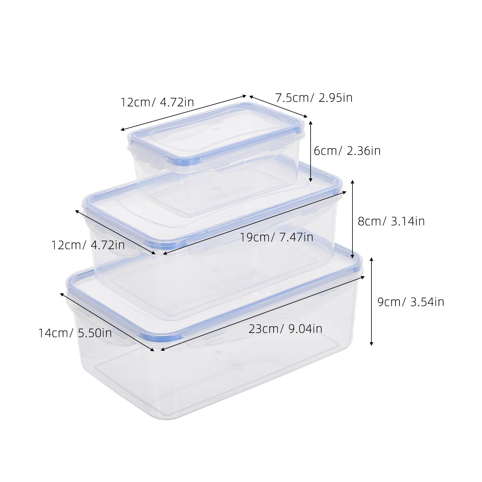Set 12 Contenitori per Conservazione Alimenti da Cucina, senza Bpa, in Pp e Silicone, Capacità 500ml-2500ml, con Coperchio, Antiumidità, per Conservazione Cibo in Cucina