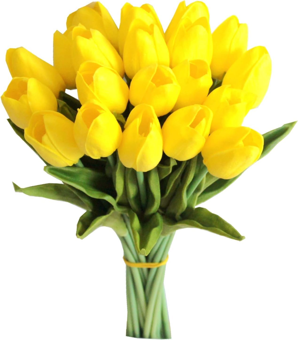 Dekorly Artificial Tulip Silk Fake Flowers | 12" for Mothers Day Easter Valentine’s Day Gifts | Home Kitchen Wedding Indoor Outdoor Table Top Decorations (20, Yellow) (B0D2L9W2C6) Amazon Price History, Amazon Price Tracker
