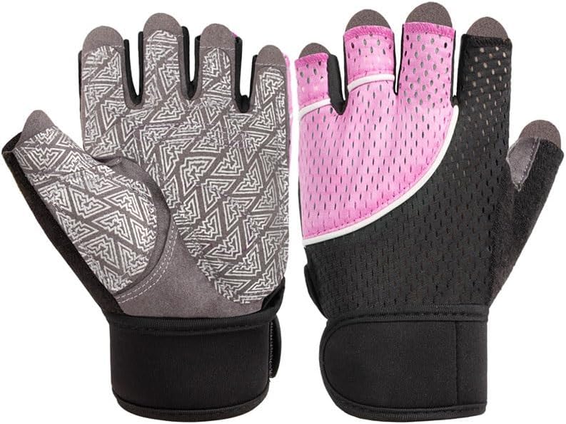 Fitness Dumbbell Yoga Anti-Slip Sports Cycling Nylon Half Finger Gloves