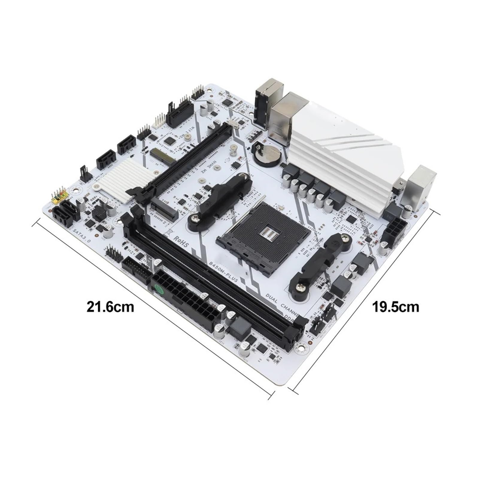 Scheda madre Scheda madre Fit For JGINYUE B450 plus ARGB AM4 for CPU Ryzen 2000-5000 EXPO DDR4 M.2 NVME Supporto PC desktop Gaming Build B450M Plus
