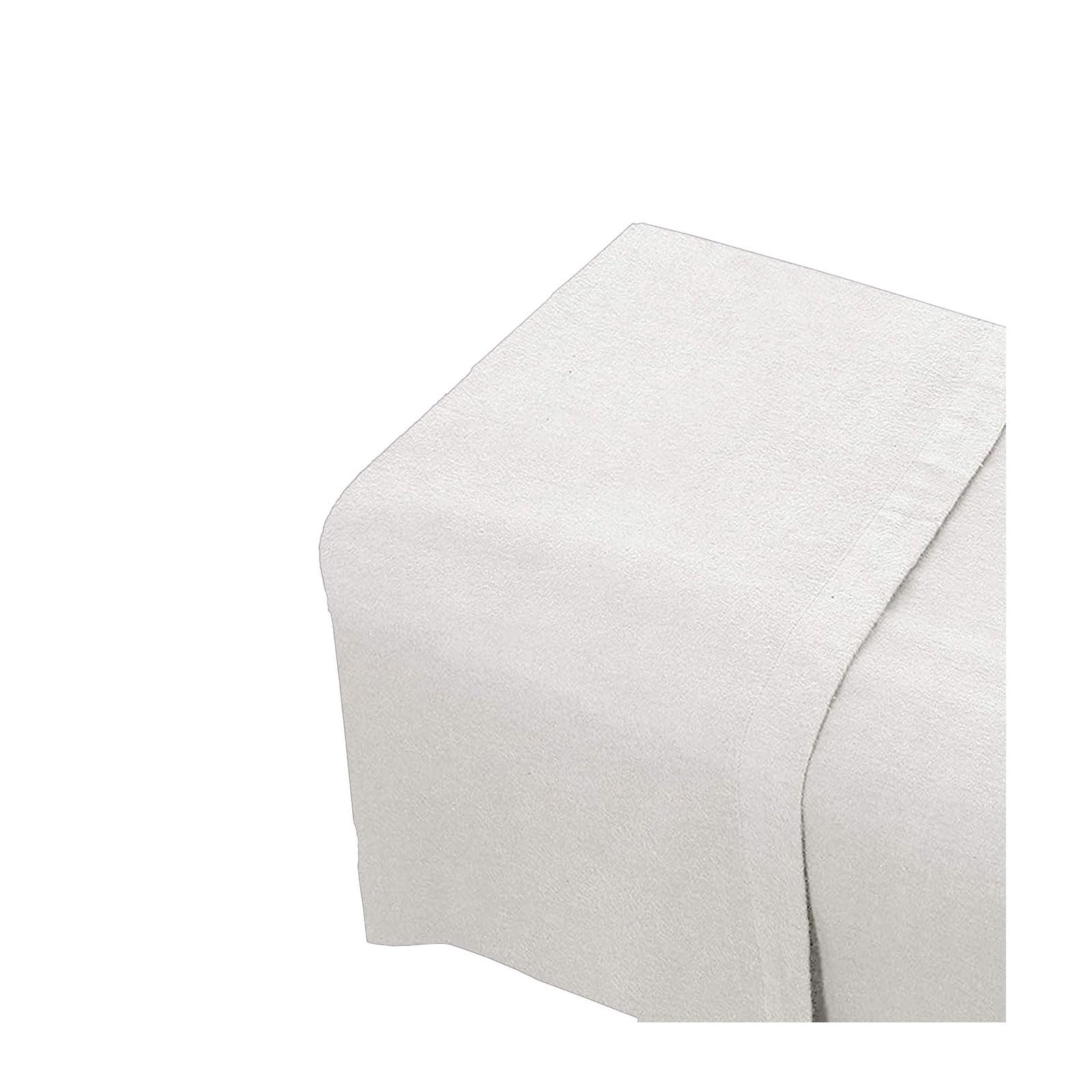 LONDON LINENSPack of 1 Massage Table Flannel Flat Sheet - 100% Natural Cotton Flannel (White)