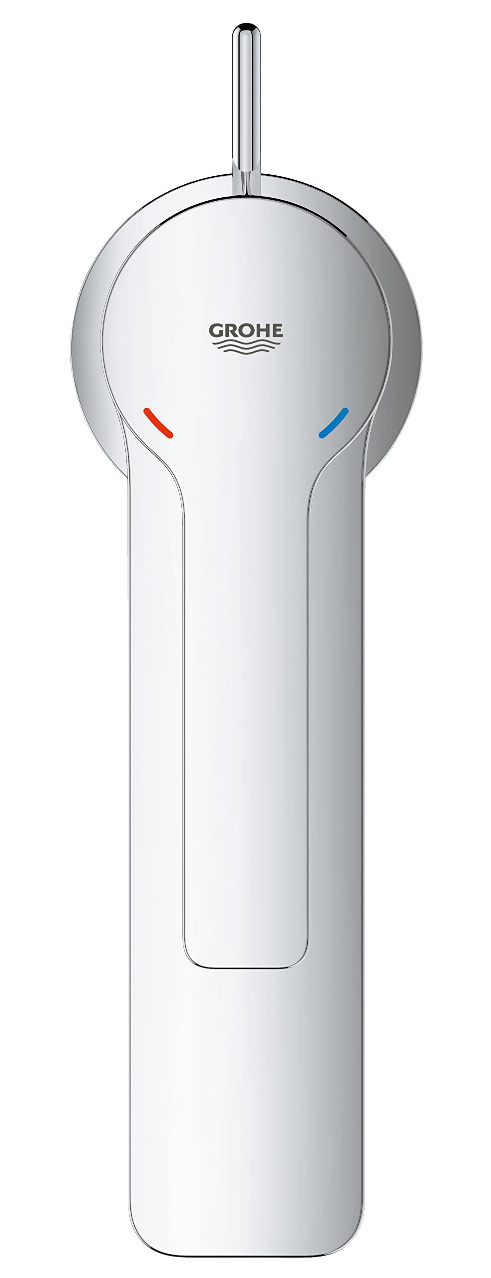 GROHE Lineare – Grifo Monomando de Lavabo con Vaciado Automático (Instalación sobre Repisa, Tamaño XS 155 mm, Cartucho Cerámico de 28 mm, Flexibles 3/8"), Cromo, 32109001