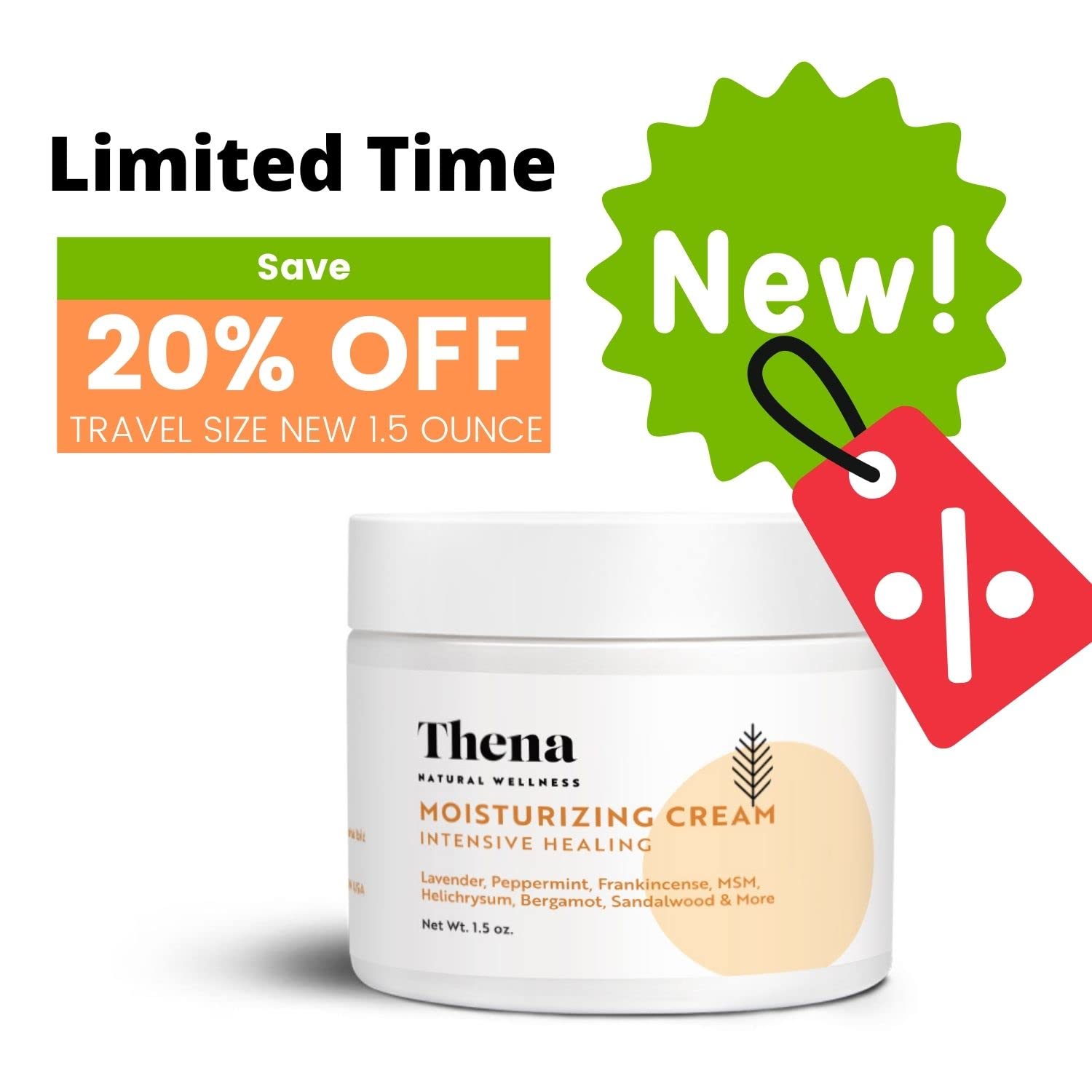 THENA Intensive Healing Cream for Eczema Treatment Scalp Psoriasis Dry